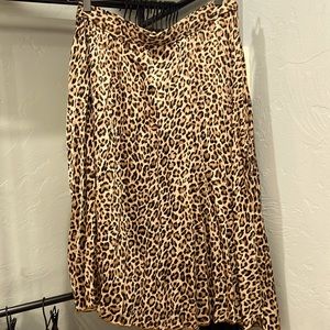 Leopard Knee Length Skirt